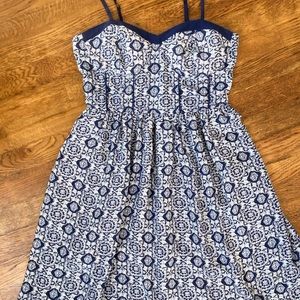 Blue and white mini Xhilaration sun dress, Small